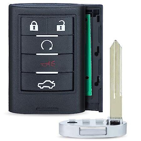 Keyecu  用スマートリモートキーフォブ 5ボタン キャデラック STS CTS 2008-20...