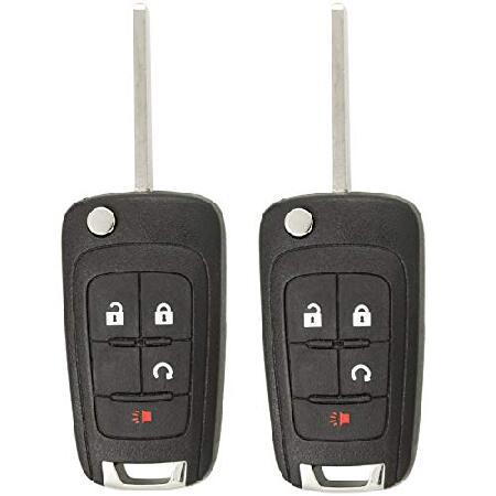 Keyless2Go  用キーレスリモート4ボタンフリップカーキーフォブ OHT01060512用 ...