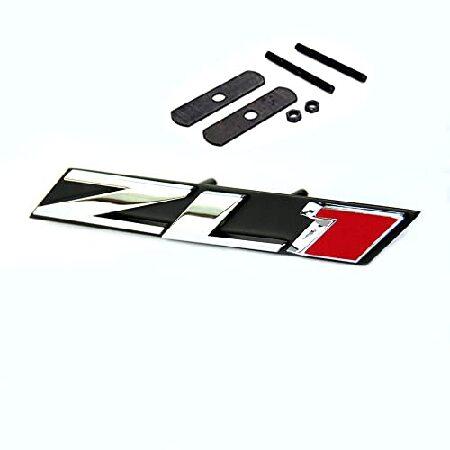 Yoaoo 1 x純正グリルzl1エンブレムバッジOEMクロームグリルGMカマロzl1シボレーレッド...