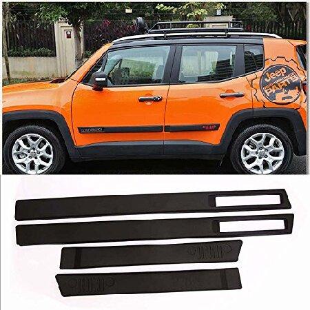 ドアシルトリム ジープレネゲード 2015-2017 サイドナーフバープレートプロテクター 輸入品