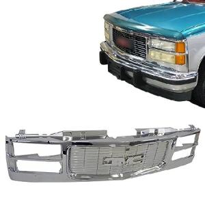 Titanium Plus Autoparts 1994-1997 GMC C2500 K1500 C3500 K3500 K2500 C1500 フロントグリルグリル GM1200448 クローム 並行輸入品｜import-express-net