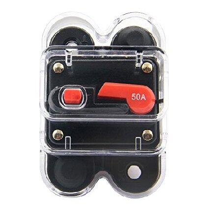 ZOOKOTO 12V-24V DC Circuit Breaker 50A, Trolling M...
