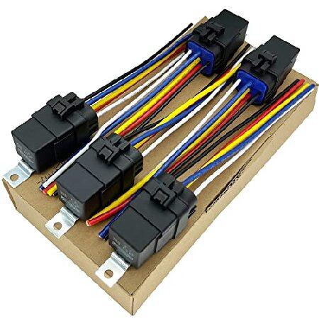 irhapsody リレー 24V 30/40アンプ 防水リレー 5ピン 自動車用リレー Spdt ...