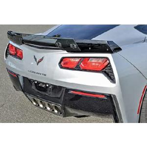 2014年から現在までのシボレー コルベット C7 | Z06 Z07 ステージ3スタイル リアトランクセンター ウィッカービルスポイラー (ライトティント)  用 並行輸入品｜import-express-net
