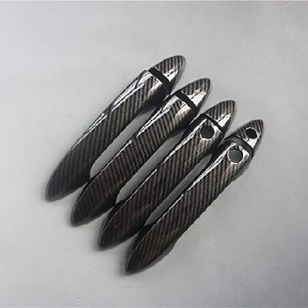 カーボンファイバー クローム ドアハンドルカバー プロテクター トリム ホンダ アコード 2013 ...