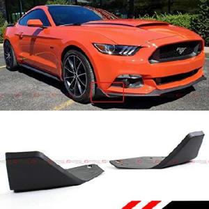 MDスタイル フロントバンパー コーナー チンスポイラー ウィングレットスプリッター ペア 2015-2021 Ford Mustangに対応 並行輸入品｜import-express-net