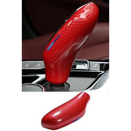 GZXinWei 自動車アクセサリー ABS ギアシフトカバー カーステッカー デカール レッド X...