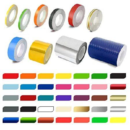 A＆Z Roll ビニール ピンストライプ DIY 粘着ライン カーテープ デカール ステッカー ブ...