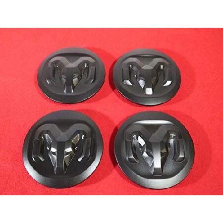 Mopar 19-20 Dodge RAM 2500 3500 ブラックホイールセンターキャップ4個...