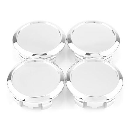 RTRHINOTUNING 57mm(2.23インチ)/50mm(1.97インチ)クロムシルバーホイ...