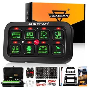 Auxbeam 8 Gang Switch Panel GA80 Universal Circuit Control Relay System Automatic Dimmable LED On-Off Switch Pod Touch Control Panel Relay  並行輸入品｜import-express-net