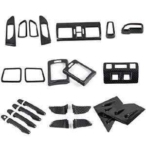 HIGH FLYING スバルWRX STi 2015-2020 カーアクセサリー カーボンファイバー グレイン カバートリム フルキット ABS 18個 並行輸入品｜import-express-net