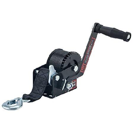 TYT 600ポンド ボートトレーラー ウィンチ ブラックポリエステルストラップ付き 滑り止めハンド...