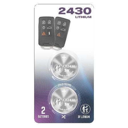(2パック) CR2430 2430 Volvo リモートキーフォブバッテリー 用 (オープニングツ...