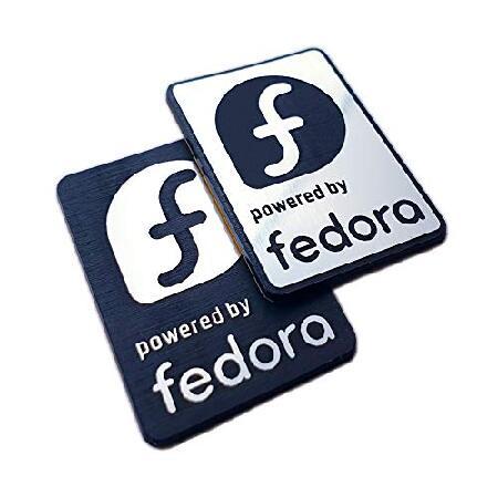 Fedora Linux ステッカーセット(エンブレム2枚) - 35mm x 25mm 輸入品