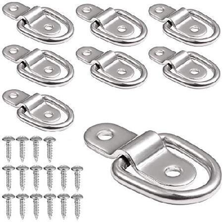 304ステンレススチールリング Dリング タイダウン 1/4インチ 高耐久 アンカー ラッシングリン...