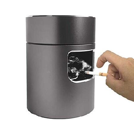 SmartCoolous 3イン1 多機能灰皿 煙が出ないポータブル灰皿 フィルター付き スモークグ...