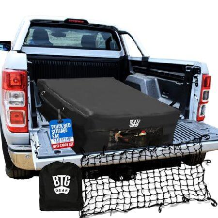BTG Gear ピックアップトラック カーゴ/ストレージバッグ ブラック カーゴネット付き 51イ...