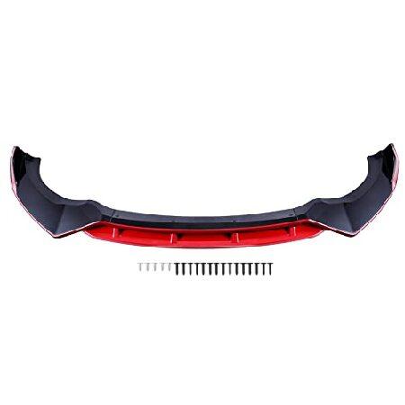 ダブルレイヤー フロントバンパーリップボディキット スポイラー スポーティスプリッタープロテクター ...