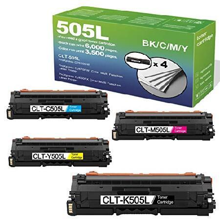 4 Pack CLT-K505L C505L M505L Y505L Toner Cartridge...