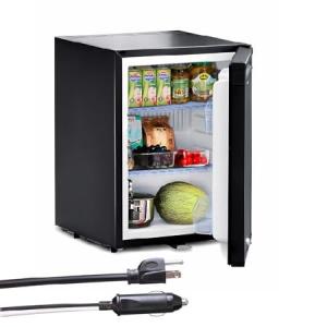 Techomey Compact Semi Truck Refrigerator 1.4 Cu.Ft, AC/DC Mini Fridge with Lock, Reversible Door, 12V Quiet Absorption Refrigerator for Tru 並行輸入品｜import-express-net