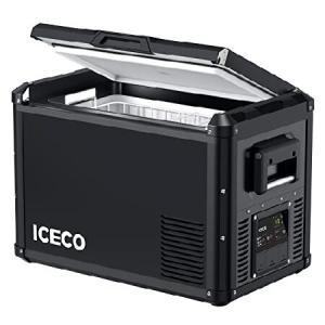 ICECO VL45 ProS Portable Refrigerator, Multi-directional Lid, Dual USB ＆ DC 12/24V, AC 110-240V, 45L Steel Compact Refrigerator Powered by 並行輸入品｜import-express-net