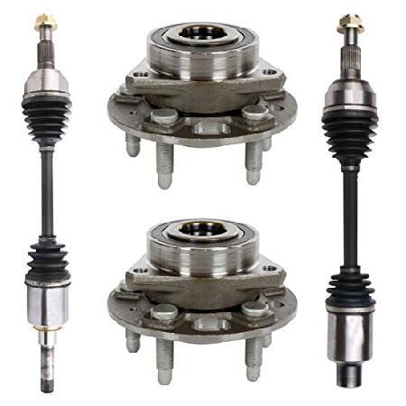 AutoShack HBDSK018 フロントCVアクスルドライブシャフトとホイールベアリングハブと...