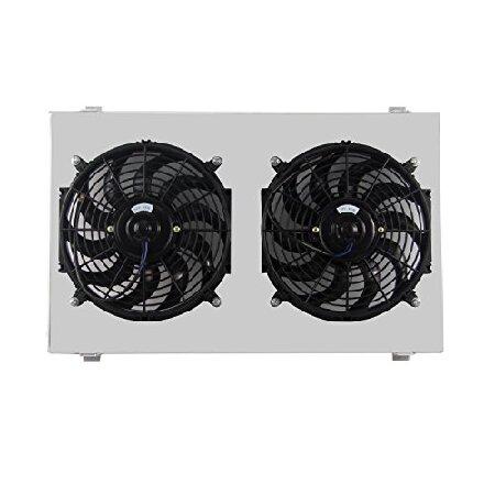 CoolingMaster アルミニウム ラジエーターシュラウド＆ファン 1967-1990 シボレ...