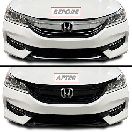 クロム削除 ブラックアウト ビニール オーバーレイ 2016-2017 ホンダ アコード セダン フ...
