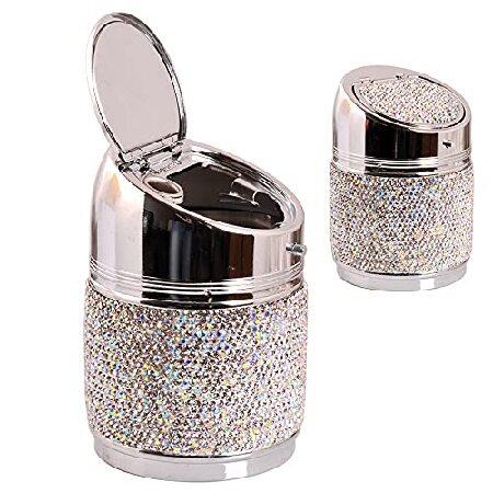 Luxury Crystal Car Ashtray,Portable Cup Holder Rhi...