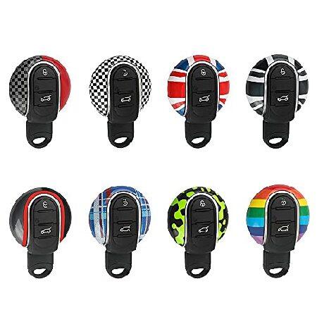 QIDIANカーキーシェルフォブケースカバーチェーンロープキーチェーンスリムデザインアロイクーパーワ...