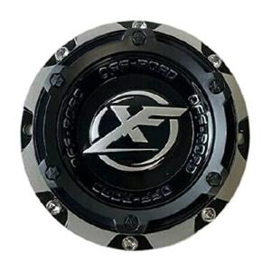 XF OFF-ROAD グロスブラックホイールセンターキャップ C-969-2 並行輸入品｜import-express-net
