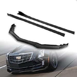 Q1-Tech 9-Piece Front Bumper Lip ＆ Side Skirt Extensions Diffuser compatible with 2015-2018 Cadillac ATS, Front Bumper Lip Spoiler Air Chi 並行輸入品｜import-express-net