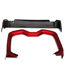 Genericss Front Water Cup Holder Cover with Air Conditioning Switch Frame for Toyota RAV4 2019-2024 Interior Accessories Decoration Red ＆C 並行輸入品｜import-express-net