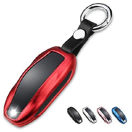 QBUC for Tesla Key Fob Cover with Keychain Compati...