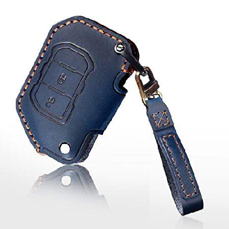 HIBEYO Leder Car Key Fob Cover with Keychain fits ...