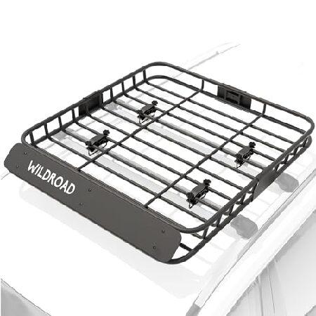 WILDROAD Roof Rack Cargo Basket, Upgraded 4” Fence...