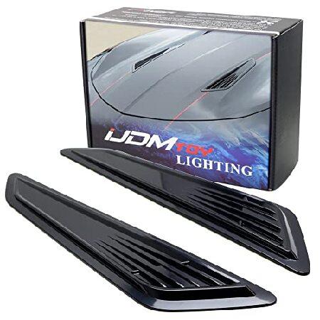 iJDMTOY Gloss Black Finish Hood Air Vent Style Dec...