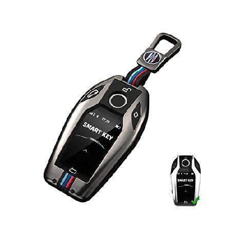 x xotic tech Mカラー ストライプ ガンメタルグレー 金属 キーフォブカバー 液晶ディス...