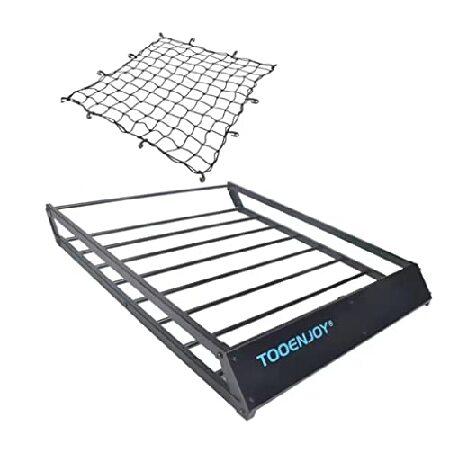 TOOENJOY Roof Rack Basket with Net, 43’’x 35’’x 4....