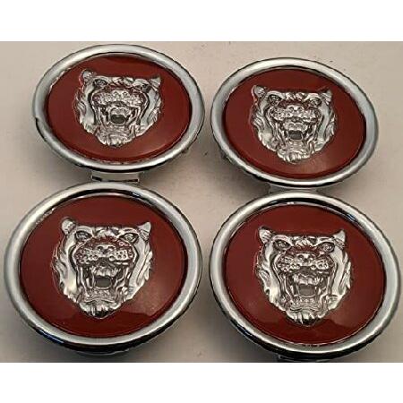 Jaguar Red ホイールセンターキャップ 4個セット Jaguar XJ6 XJR XK8 X...