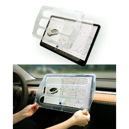 JOWUA 強化ガラススクリーンプロテクター Tesla 2021-2023 Model 3 / 2...