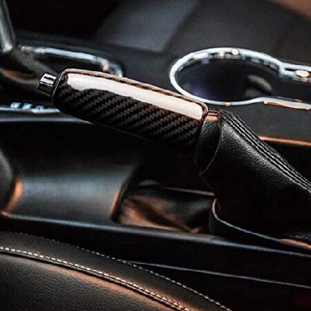 Car Parts Black Carbon Fiber Handbrake Handle Guar...