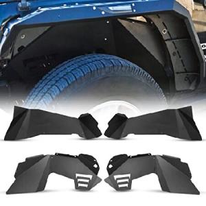 Wolfstorm フェンダーインナーライナー フロント＆リアホイールライナー 2007-2017 Jeep Wrangler JK 2ドア＆4ドア対応 ブラックパウダーコーティン 並行輸入品｜import-express-net