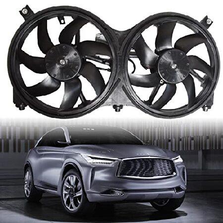 ANTUKO ラジエーターコンデンサー冷却ファンアセンブリ 用 13 JX35 14-20 QX60...