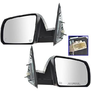 Mirror Power Heated Blind Spot Smooth Black Kit Pair Set of 2 for Tundra 並行輸入品｜import-express-net