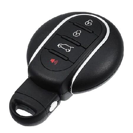 X AUTOHAUX カーキーフォブシェル 4ボタンリモートコントロールキーケースシェル キーレスエ...