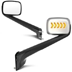 AUTOSAVER88 Hood Mirrors Compatible with 2018-2022 Freightliner Cascadia Mirror Manual Adjustable Left and Right Side Hood Mirror Pair Set  並行輸入品｜import-express-net