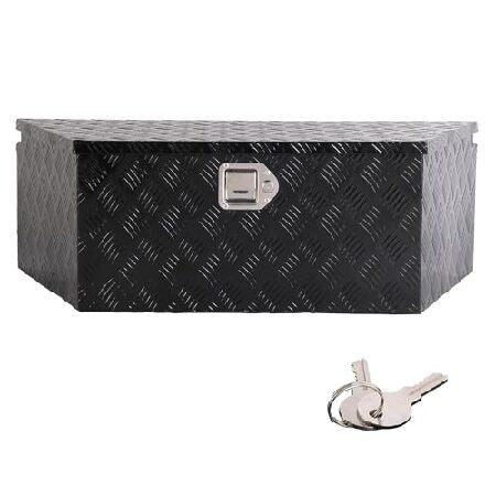 LUCKYERMORE 39インチ 高耐久 アルミニウム トレーラータンボックス ツールボックス ス...