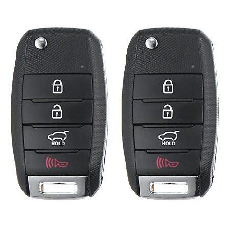 X AUTOHAUX 2pcs 4 Button Proximity Smart Car Keyle...